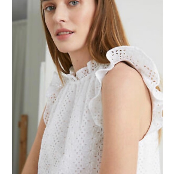 NWT Paris Atelier & other stories white eyelet mini cotton dress 6 - Picture 5 of 11
